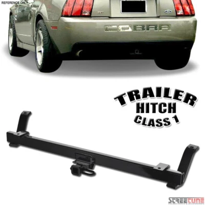 For 94-99-04 Ford Mustang Class 1/I Trailer Hitch Receiver Rear Tube Towing Kit Foto 1 de 3