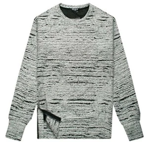 Olrik Men's Pullover White Black Long Sleeve Summer Knitwear Sweater Medium - Picture 1 of 2