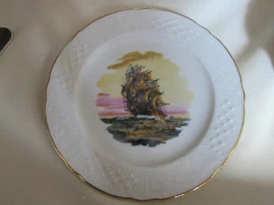 SCHUMANN ARZBERG BAVARIA 7.75" EMBOSSED SHIP PLATE GERMANY - Picture 1 of 6