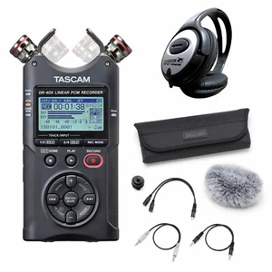 Grabadora de audio Tascam DR-40X + Juego de accesorios AK-DR11CMKII + auricul... - Imagen 1 de 7