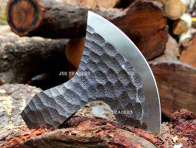 HANDMADE FORGED CARBON STEEL VIKING AXE HEAD, CAMPING WOOD CUTTING HATCHET HEAD - Image 1 of 4