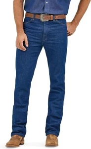 Jean Wrangler Para Hombre Corte Vaquero Calce Ajustado 29W/40L Rígido Índigo - Imagen 1 de 6
