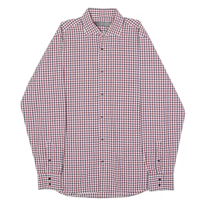 REISS Mens Shirt Red Check Long Sleeve XL - Picture 1 of 6