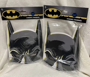 Paquete de 8 máscaras/mascarillas de fiesta de cumpleaños de Batman cada DC Comics - TOTALMENTE NUEVAS - Imagen 1 de 4