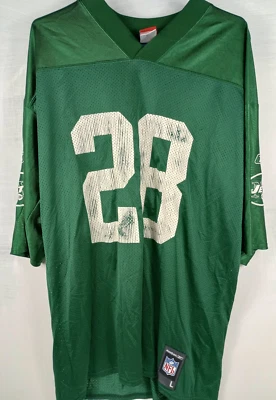 Camiseta verde vintage de los Jets 28 Curtis Martin (leer) NFL Reebok Foto 1 de 4
