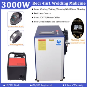 Saldatrice laser portatile Reci 3000W pulizia taglio rimozione vernice ruggine US - Foto 1 di 14