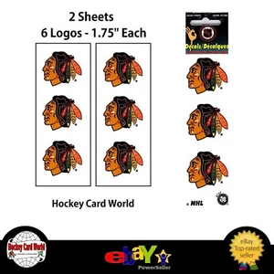 (HCW) Chicago Blackhawks 1.75" Logo Stickers Decal (Pack of 2 Sheets) - Picture 1 of 2