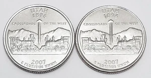 2007 P & D Utah State Quarter Set AVE CIRCULATED *FREE SHIPPING* - Picture 1 of 2