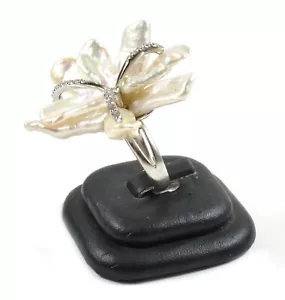Anello in Argento 925 a Fiore con Scaramazze e Cubic Zirconia Made In Italy - Foto 1 di 3