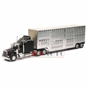 NUEVO RAY A KENWORTH W900 OLLA CAMIÓN DE GANADO VIENTRE 1/32 NEGRO/CROMADO 10783 - Imagen 1 de 2