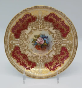 Aynsley Gold Lace Cabbage Rose SAUCER ONLY - Signed J.A. Bailey, c. 1934 - 1950s - Picture 1 of 12
