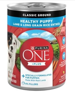 Purina One +Plus Classic Ground Wet Puppy Dog Food Lamb 13 oz Cans 12 Pack - Picture 1 of 2