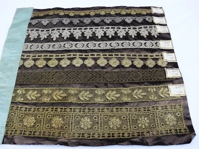 Motifs de galons dentelle métallique en or, acier, argent et vieil or - Photo 1/4