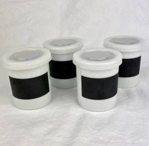 Kiste und Fass Kanister Set 4 Mini Keramik Porzellan Tafel Kanister Deckel - Bild 1 von 8