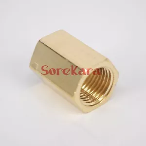 2pcs M10x1mm Female Thread Brass Pipe Fitting Hex Nut Rod coupling full port - Picture 1 of 4