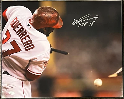 VLADIMIR GUERRERO HOF 18 Signed Autographed Auto 16x20 Photo Anaheim Angels JSA - Image 1 of 3