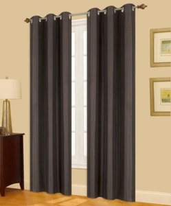 1 BROWN SOLID PANEL THERMAL LINED BLACKOUT GROMMET WINDOW CURTAIN SSS 84" - Picture 1 of 1
