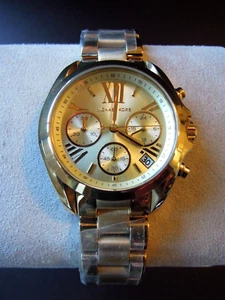 MICHAEL KORS MINI BRADSHAW STAINLESS STEEL 36mm CHRONOGRAPH WATCH / GOLD / NEW!! - Picture 1 of 11