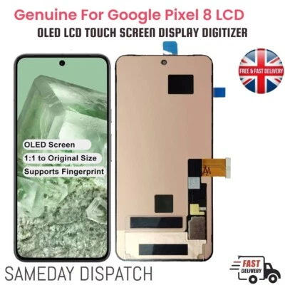 Genuine For Google Pixel 8 OLED LCD Display Touch Screen Digitizer Replacement - Image 1 of 4