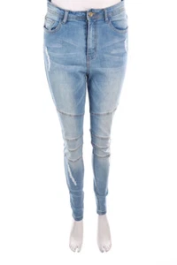 MISSGUIDED Distressed Skinny-Jeans UK 12 = D 38 denimblau - Bild 1 von 5