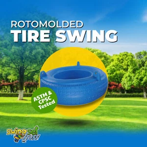 SWING SET STUFF DELUXE ROTOMOLDED TIRE BLUE playground outdoor accessories  0089 - Picture 1 of 11