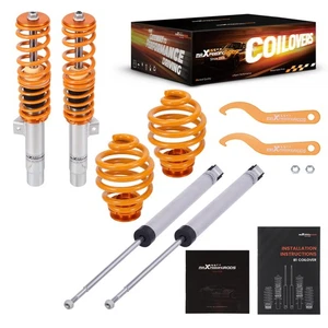 4 Pcs Coilovers for BMW E46 98-06 Sedan/Coupe/Wagon/Shock Absorber Lowering Kit - Picture 1 of 12