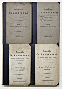 Osnabrück Urkunde Chronik / Philippi - Osnabrücker Urkundenbuch 4 Bde. 1896-1902 - Imagen 1 de 1