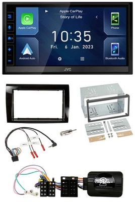 JVC DAB Bluetooth Lenkrad USB 2DIN Autoradio für Fiat Bravo 2007-2014 - Bild 1 von 4