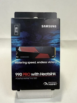 Samsung 990 Pro 2TB M.2 NVMe Internal SSD with Heatsink Black, MZ-V9P2T0CW - Image 1 of 4