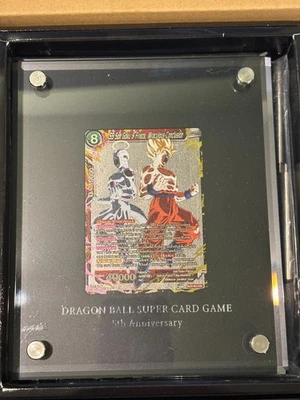 Dragon Ball Z Super 5th Anniversary SILVER SS Goku Frieza Card Game 400/555 - Image 1 of 4
