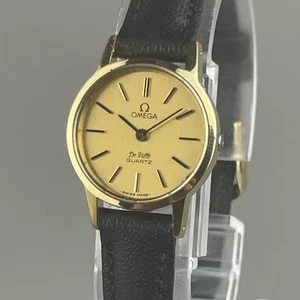 OMEGA De Ville 591.0017 Ladies Vintage Watch Quartz New battery New Leather Band - Picture 1 of 23