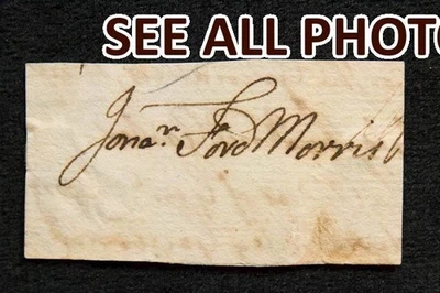 NobleSpirit Rare England Lord Jonathan Morris Signature 18th Century - Image 1 of 4