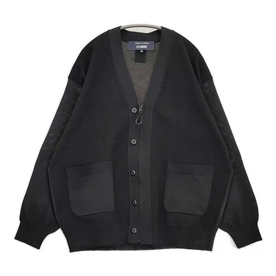 Cárdigan de malla de éster COMME des GARCONS HOMME AD2024 HO-N004 negro 5-1118M♪ Foto 1 de 4
