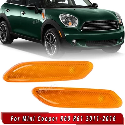 For 2011-2016 Mini Cooper Countryman R60 R61 Amber Fender Side Marker Light Pair - Image 1 of 4