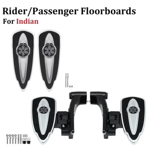 Tableros de piso cromados para conductor delantero/pasajero trasero para Indian Roadmaster Chieftain - Imagen 1 de 25