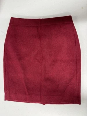 J. Falda lápiz Crew para mujer talla 00P totalmente forrada mezcla de lana rojo oscuro W52 Foto 1 de 4