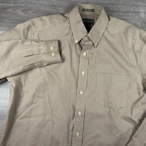 Eddie Bauer Herren Hemd Gr. Large Tall hellbraun/rot/grün kariert Button Down Outdoor - Bild 1 von 16