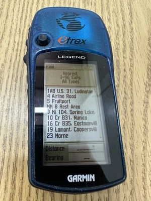 Garmin eTrex Legend  Blue Handheld LCD Display Waterproof Hiking GPS Navigator - Image 1 of 4