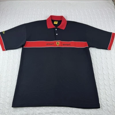 Polo tejido Ferrari Spa 1996 de colección para hombre talla XL negro rojo Michael Schumacher Foto 1 de 4