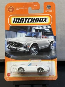 Sale 1963 Mercedes-Benz 230 SL 86/100 Matchbox 2024 HVL11 white CONVERTIBLE - Picture 1 of 1