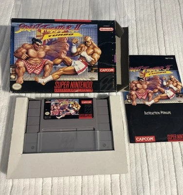 Street Fighter II 2 Turbo (Nintendo SNES, 1993)  Complete CIB Tested - Image 1 of 4