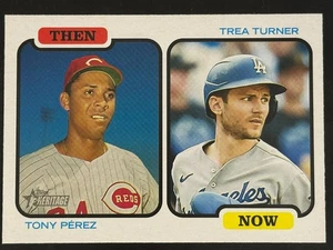 2022 Topps Heritage Then & Now #TAN-PT Tony Perez Trey Turner  - Bild 1 von 2