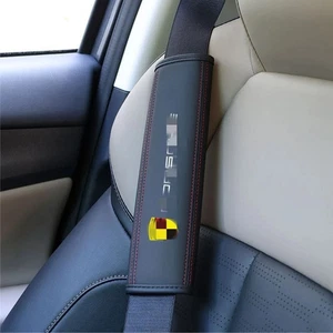 New 2PCS Car Accessories Seat Belt Covers Shoulder Pads Leather Fit For Porsche - Picture 1 of 9