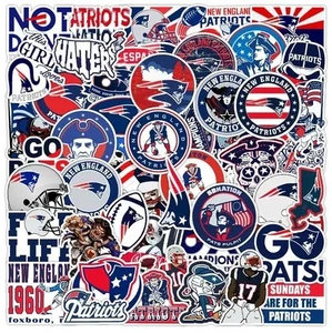 Juego de pegatinas de 50 piezas New England Patriots NFL fútbol americano pelota de Estados Unidos - Imagen 1 de 2