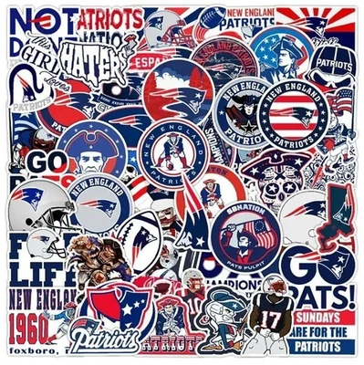 50 tlg Stickerset New England Patriots NFL Football USA Ball