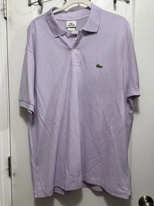 Polo uomo Lacoste uomo 8/XL lavanda lilla viola Francia classica nuova con etichetta - Foto 1 di 15