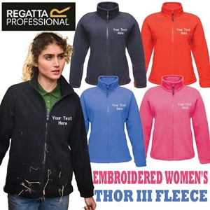 Personalised Custom Embroidered Regatta Womens Thor III Fleece Jacket Workwear - Picture 1 of 8