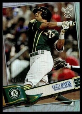 2019 Topps Big League Rainbow Foil Khris Davis 072/100 Oakland Athletics #312 - Image 1 of 2