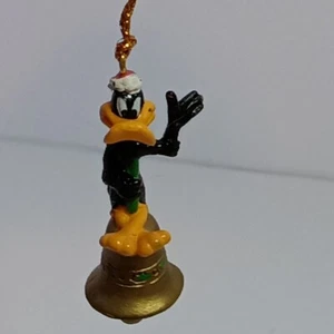 Vintage Christmas Bell Daffy Duck 1.5" Mini Christmas Tree Ornament Looney Tunes - Picture 1 of 5