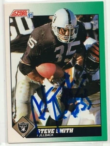 Signed 1991 Score Steve Smith Raiders Auto Autograph NFL Football RIP 2021 - Picture 1 of 1